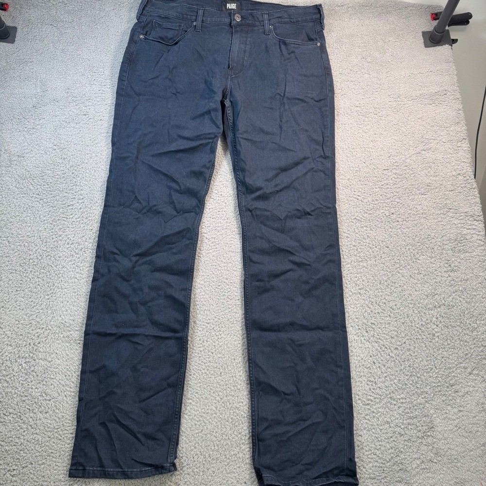 Paige‎ Normandie X-Long Mens 36x36 Straight Leg Jeans Blue Stretch Denim